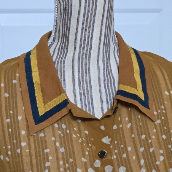 Cabi Cheers Women's Printed Sheer Sleeveless Blouse Size S - Picture 2 of 9